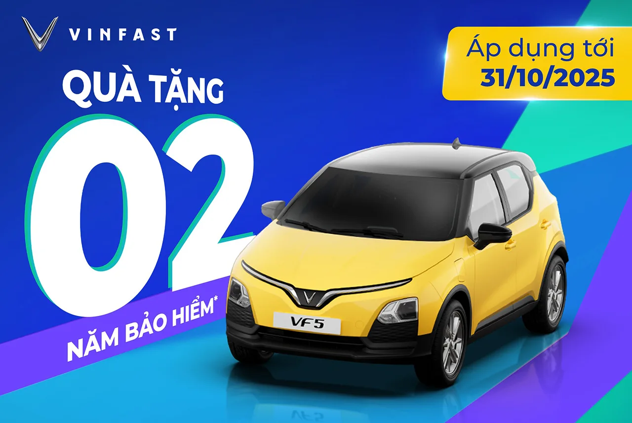 ƯU ĐÃI MUA XE VF 5 THÁNG 10/2025: Tổng ưu đãi 43.1 triệu đồng